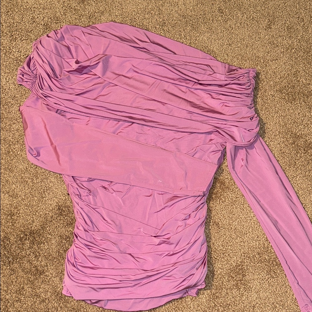 Abercrombie & Fitch Pink Off-Shoulder Blouse